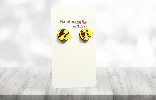 MDF-Round Shaped Stud Sublimated Earrings (Sport)