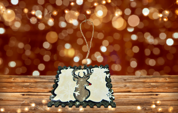 MDF-Horizontal Stamp Shaped Sublimated Ornament