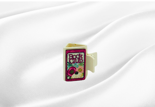 MDF-Small Sublimated Hair Claw Clip Book Club