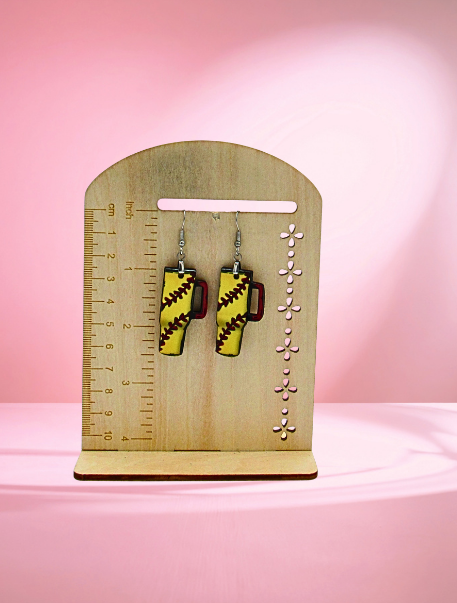 MDF-Tumbler Shaped Sublimated Earrings 1.5 inch