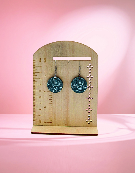 MDF-Round Shaped Sublimated 1 inch Earrings Coin