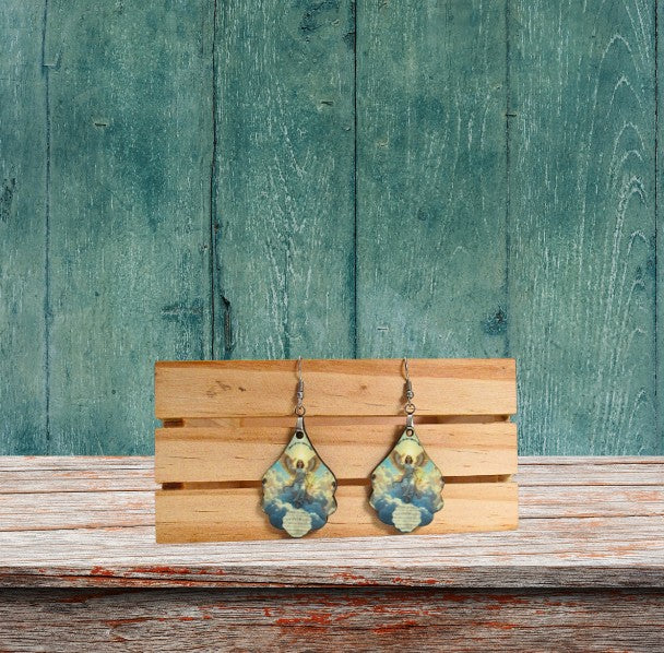 Fancy Teardrop Shaped Sublimated Earrings