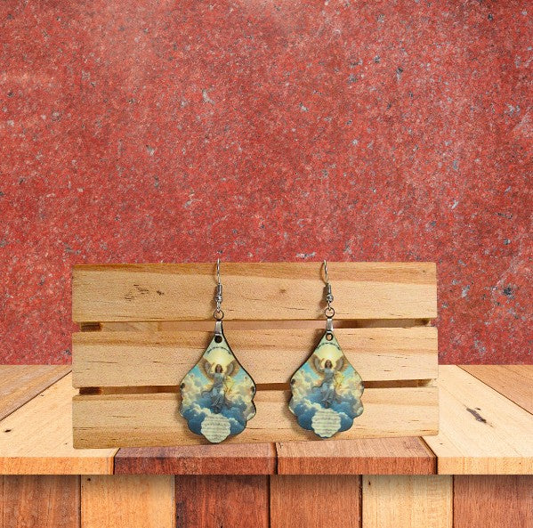 Fancy Teardrop Shaped Sublimated Earrings