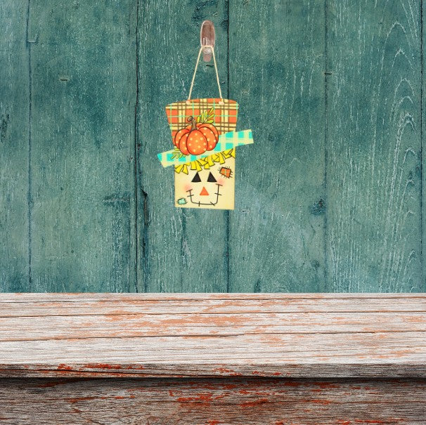 Scarecrow Square Head Shaped Sublimated Door Hanger