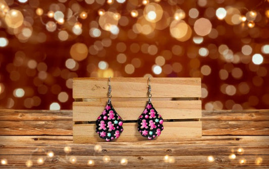 Fancy Teardrop Shaped Sublimated Earrings
