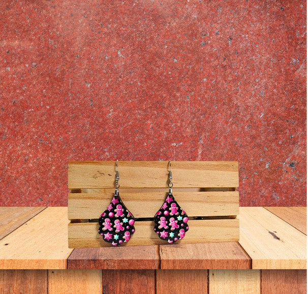 Fancy Teardrop Shaped Sublimated Earrings