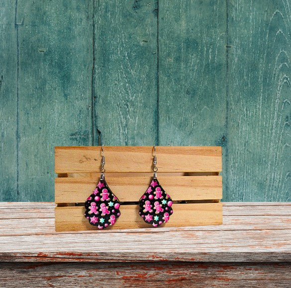 Fancy Teardrop Shaped Sublimated Earrings