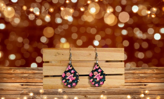 Fancy Teardrop Shaped Sublimated Earrings