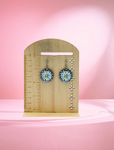 MDF-Sunflower Shaped Sublimated Earrings 1 inch