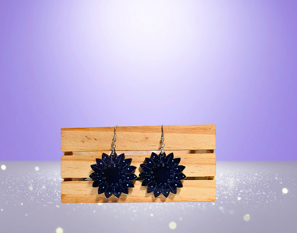 MDF-Sunflower Shaped Sublimated Earrings 1.5 inch