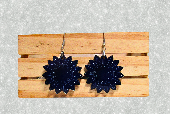 MDF-Sunflower Shaped Sublimated Earrings 1.5 inch