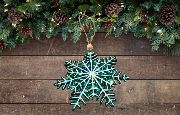 MDF-Snowflake Shaped Sublimated Ornament