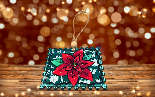 MDF-Horizontal Stamp Shaped Sublimated Ornament