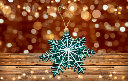 MDF-Snowflake Shaped Sublimated Ornament