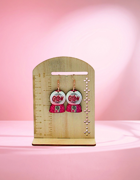 MDF-Snow Globe Shaped Sublimated Earrings 1.5 inch (Food)