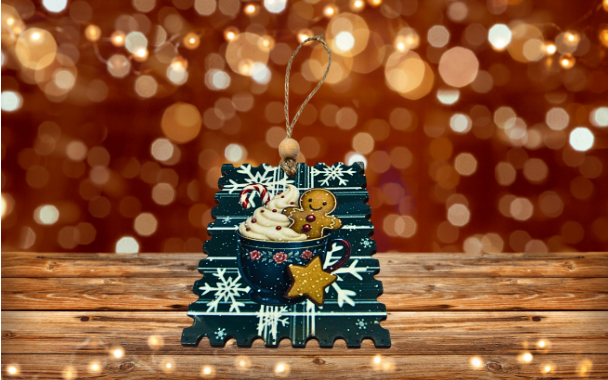 MDF-Vertical Stamp Shaped Sublimated Ornament