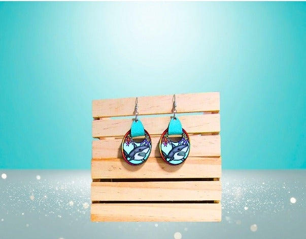 MDF-Boho Oval Shaped Sublimated Earrings 1.5 inch