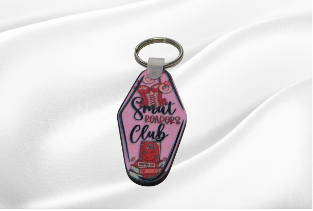 MDF-Motel Keychain Shaped Sublimated Keychain