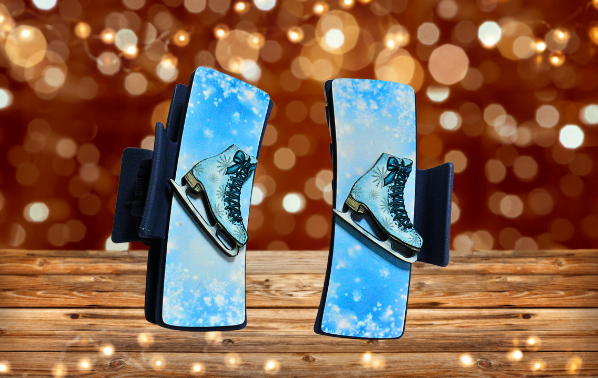 MDF- 3D Large Sublimated Hair Clip-Ice Skates