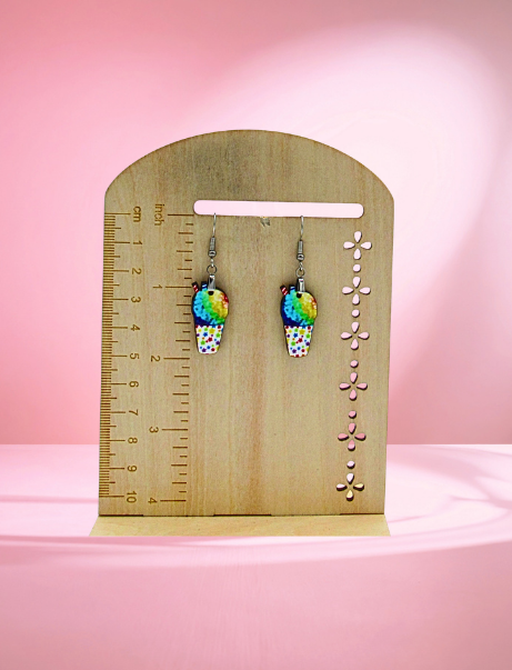 MDF-Ice Drink Shaped Sublimated Earring 1 inch