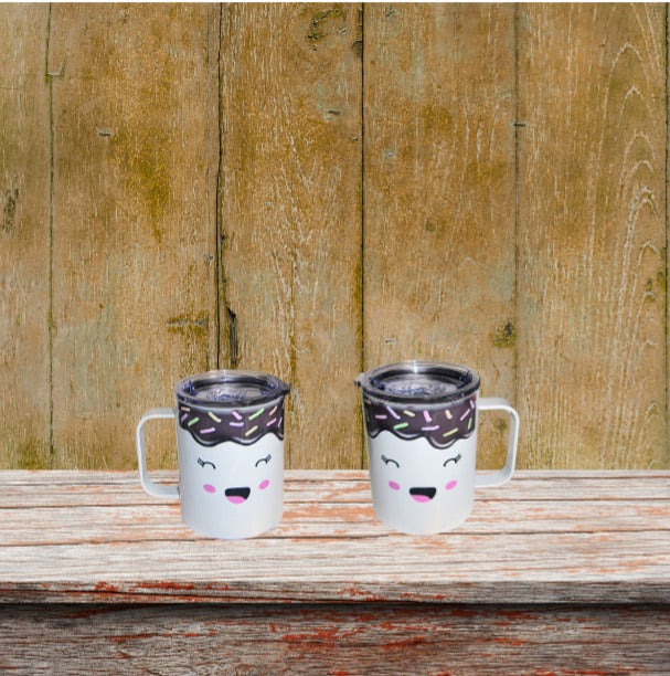 Metal Mug with handle and Lid Sublimated