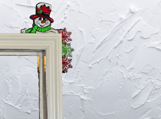 Snowman Shaped Sublimated Corner Sitter