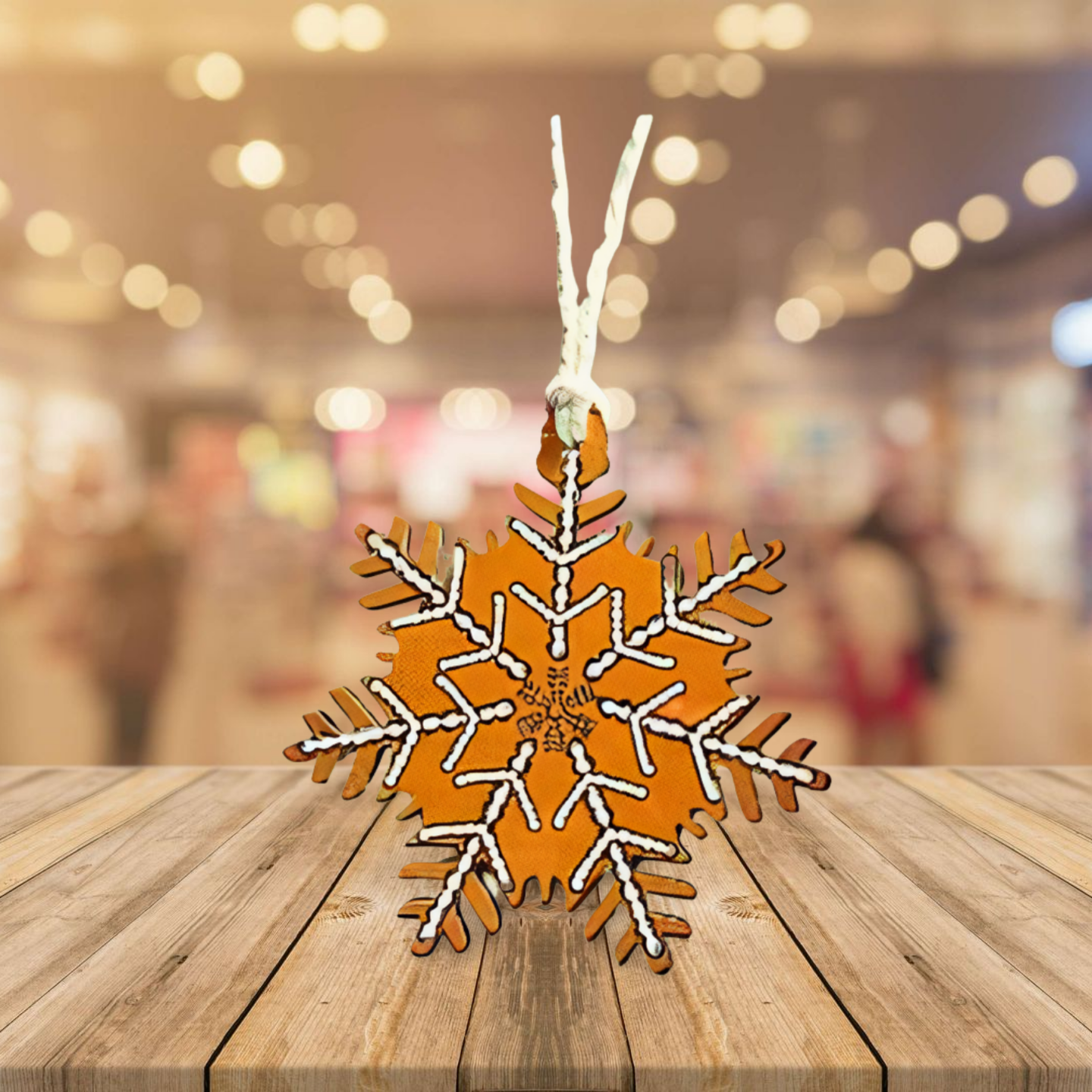 Snowflake Shaped Sublimated Ornament