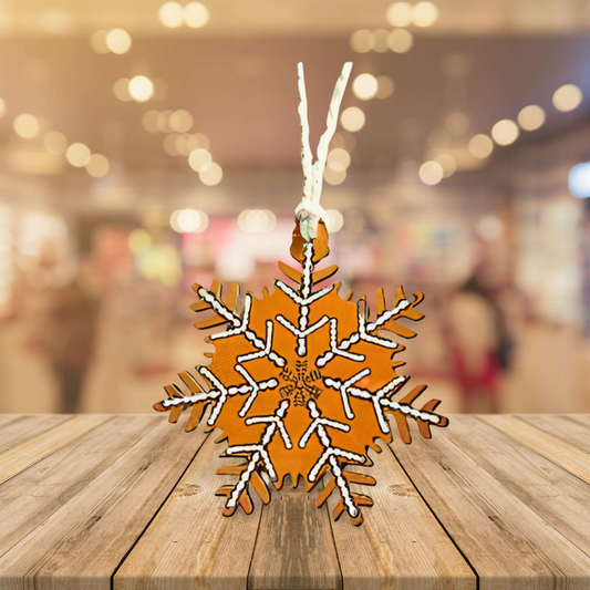 Snowflake Shaped Sublimated Ornament