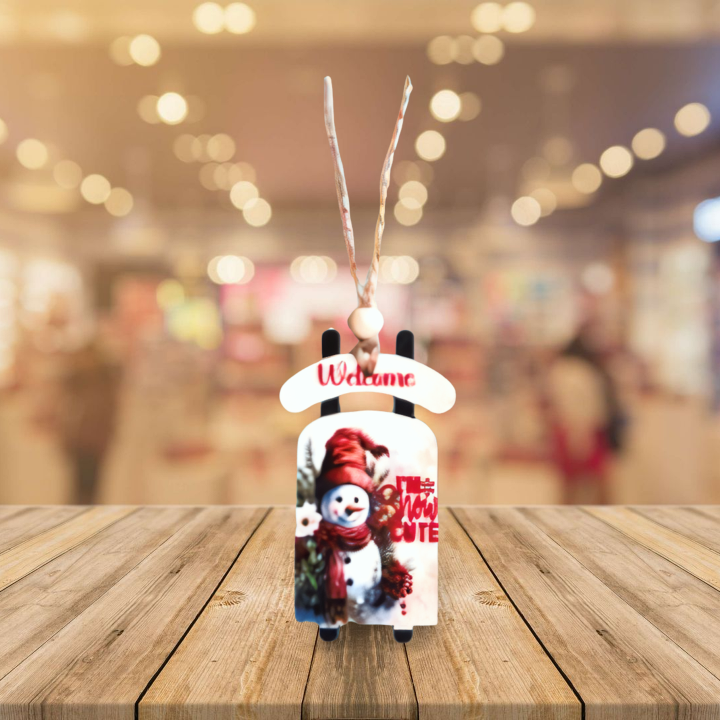 Sled Shaped Sublimated Ornament