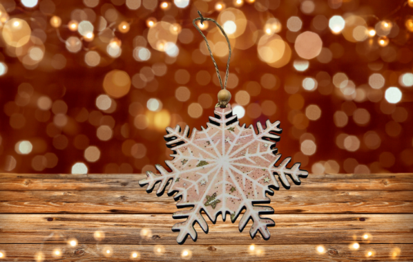 MDF-Snowflake Shaped Sublimated Ornament
