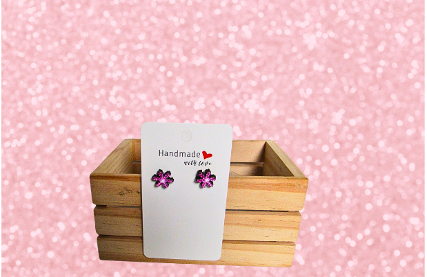 MDF- Snowflake Shaped Sublimated Stud Earrings