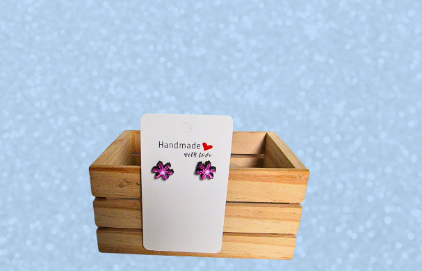 MDF- Snowflake Shaped Sublimated Stud Earrings