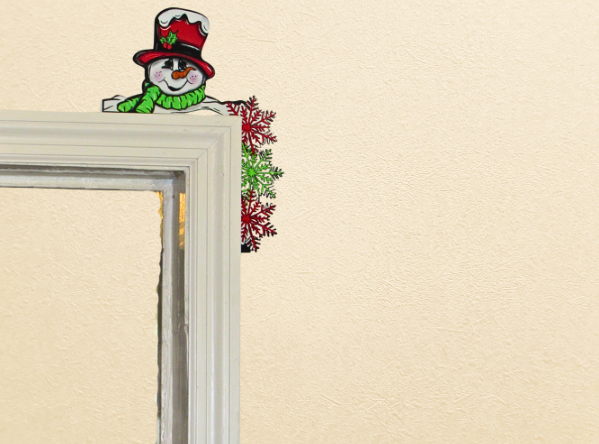 Snowman Shaped Sublimated Corner Sitter