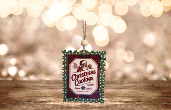 Vertical Stamp Shaped Sublimated Ornament