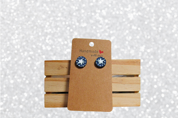 MDF-Round Shaped Stud Sublimated Earrings