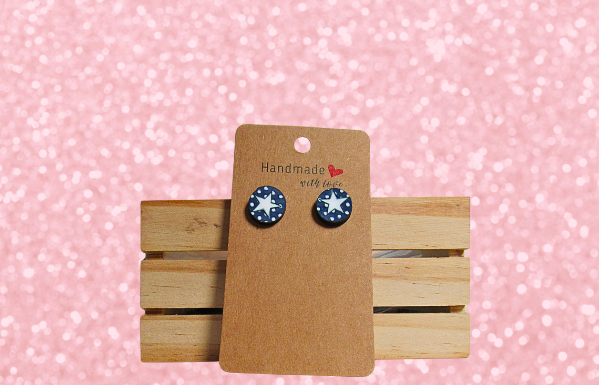 MDF-Round Shaped Stud Sublimated Earrings