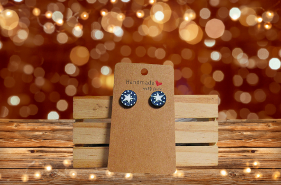 MDF-Round Shaped Stud Sublimated Earrings