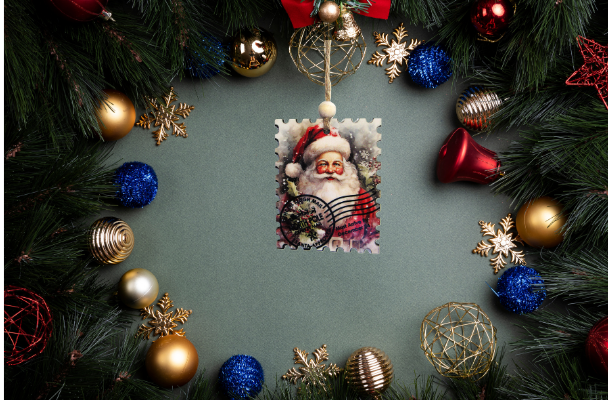 Vertical Stamp Shaped Sublimated Ornament