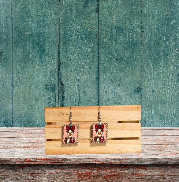 Stamp Shaped Sublimated Earrings 1 inch