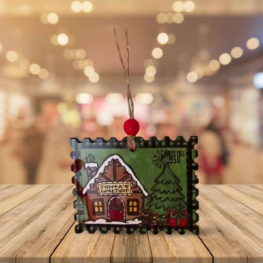 Horizontal Stamp Shaped Sublimated Ornament