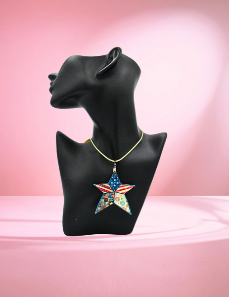 MDF-Star Shaped Sublimated Necklace 24 inch