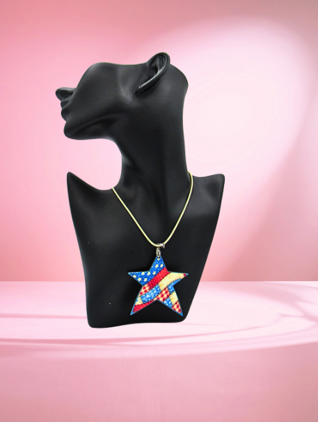 MDF-Star Shaped Sublimated Necklace 24 inch