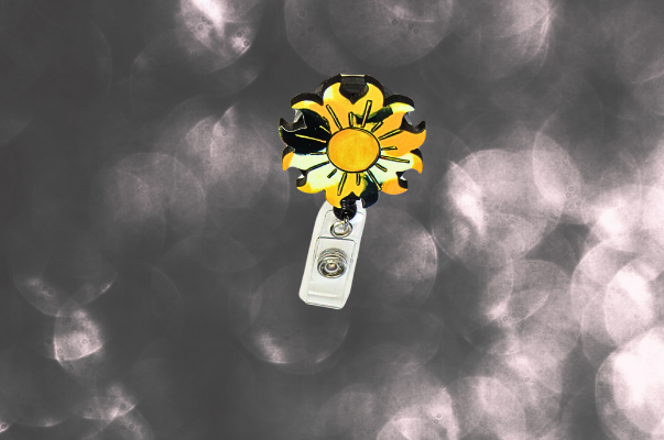 MDF-Sun Shaped Sublimated Badge Reel