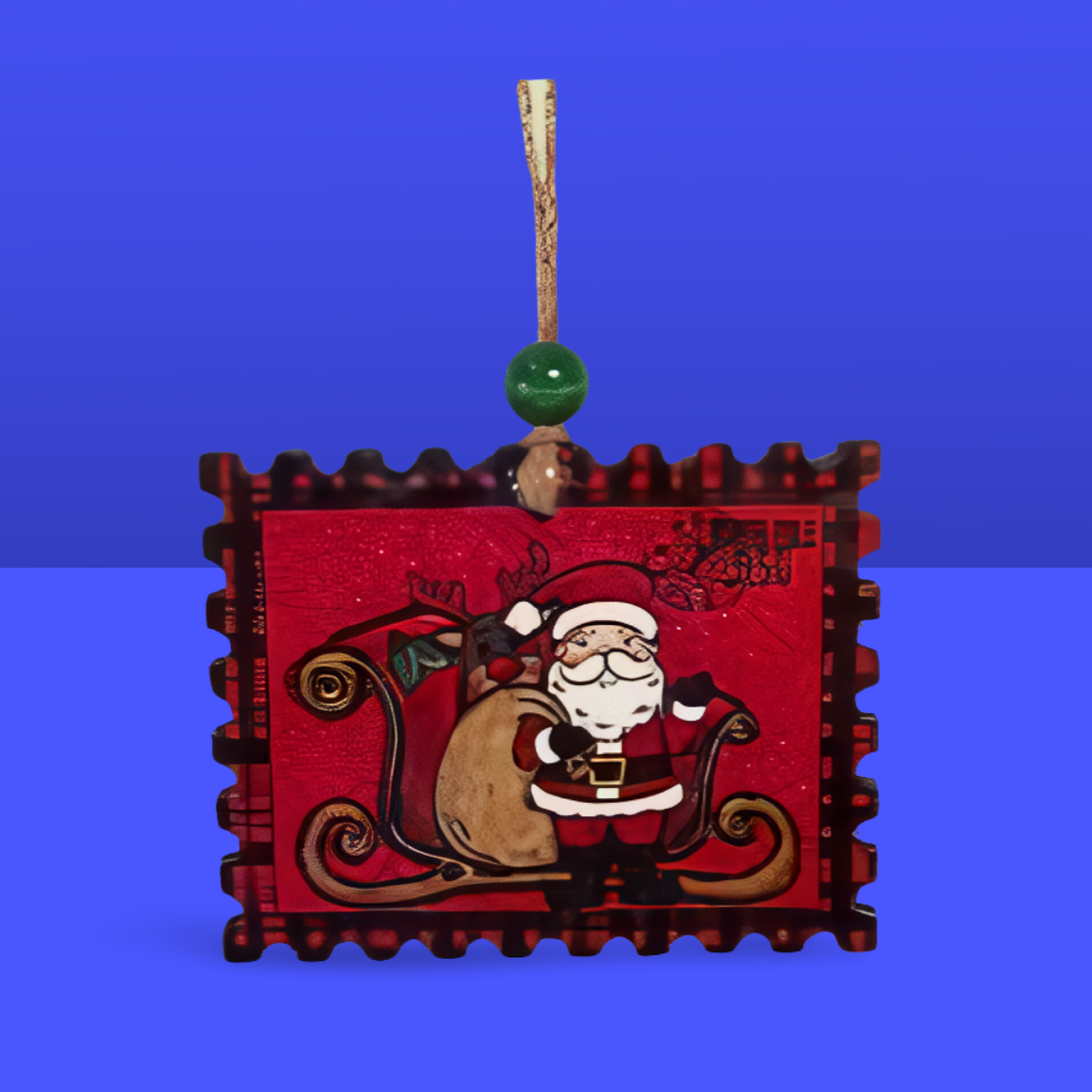 Horizontal Stamp Shaped Sublimated Ornament