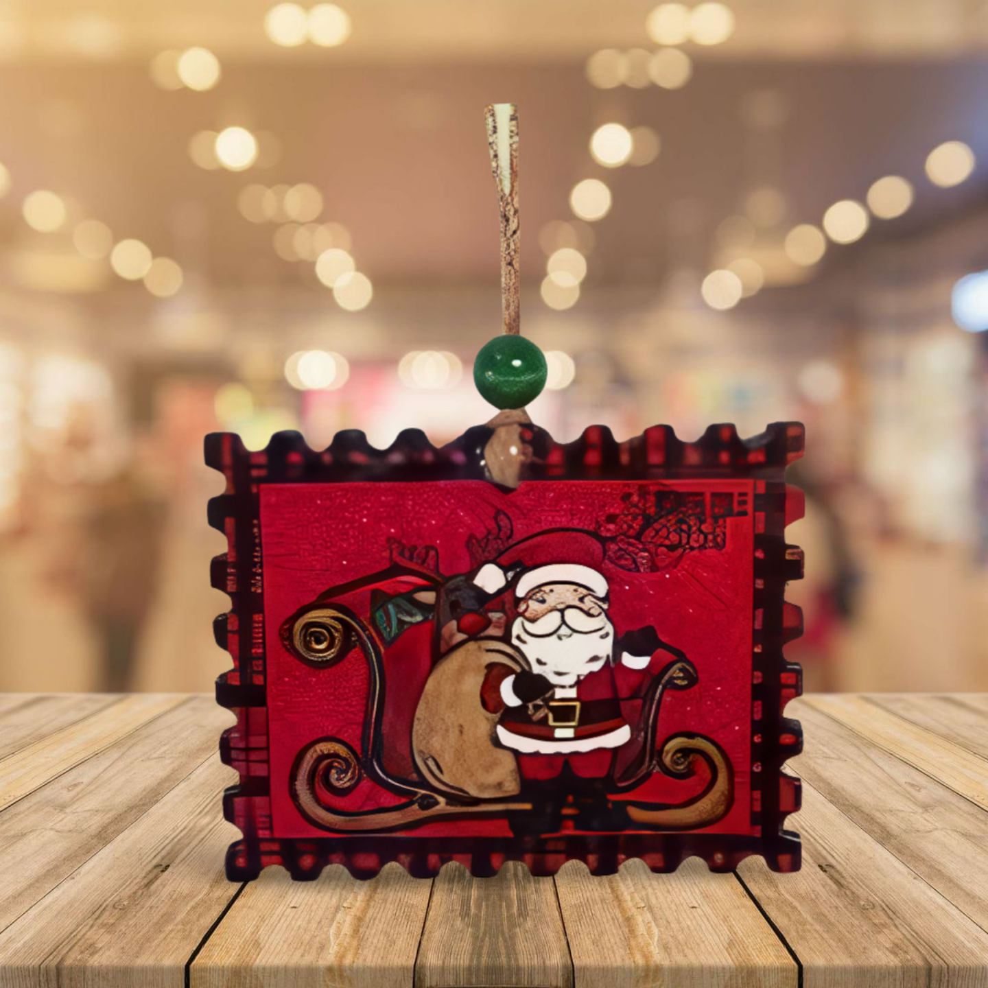 Horizontal Stamp Shaped Sublimated Ornament