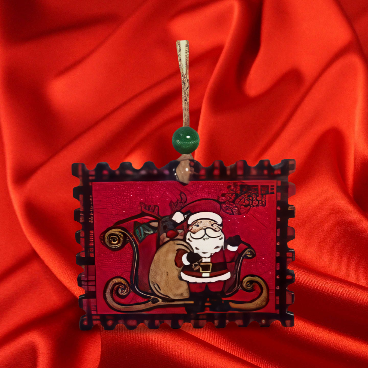 Horizontal Stamp Shaped Sublimated Ornament