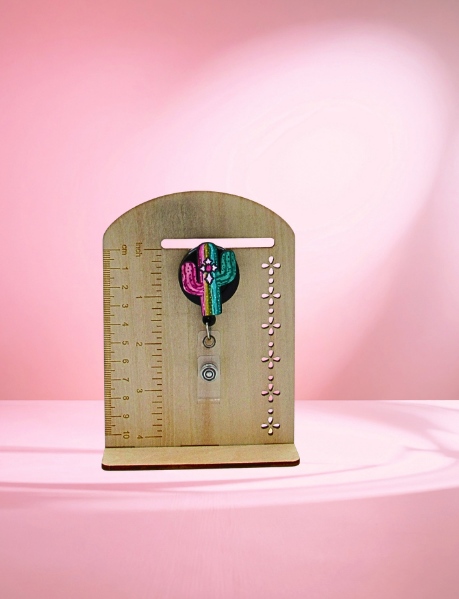 MDF- Cactus Shaped Sublimated Badge Reel