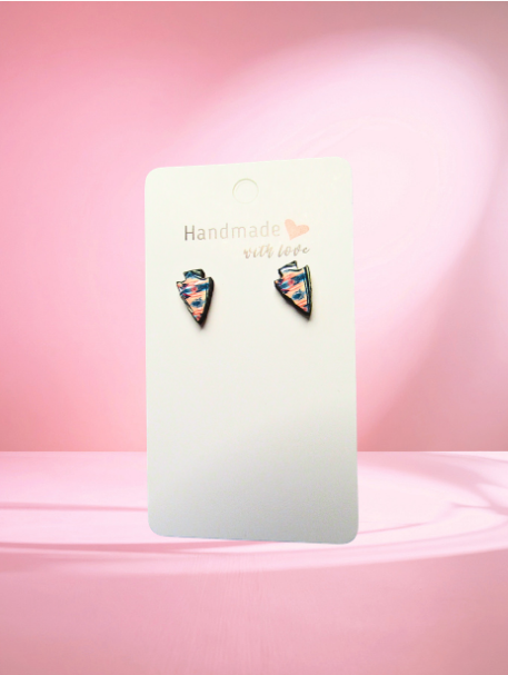 MDF-Arrowhead Shaped Sublimated Stud Earrings