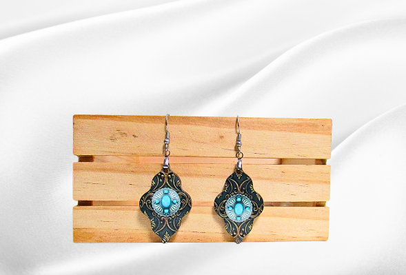 MDF- Wavy Edge Shaped Sublimated Earrings 1.5 inch
