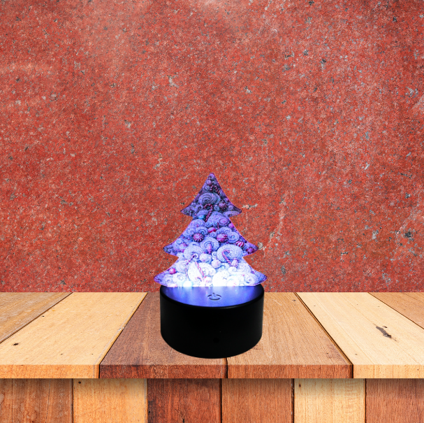 Glitter Acrylic Tree Shaped Sublimated Light
